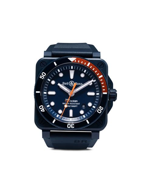 Bell Ross Br Diver Tara Mm Blue Farfetch Uk