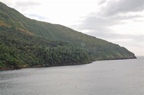 Camiguin Volcano with Paddy-field Stock Photo - Image of philipines ...