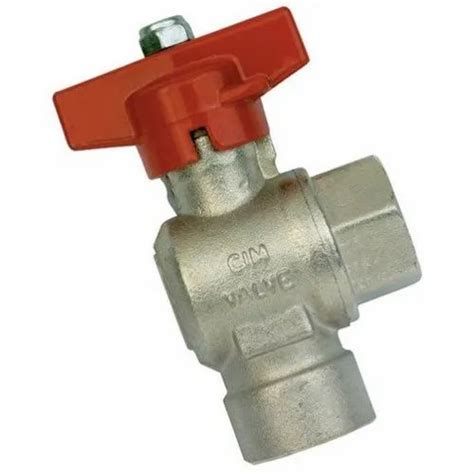 Brass High Pressure Cim Right Angle Full Way Ball Valve For Industrial