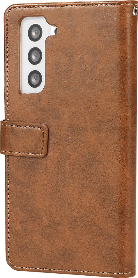 Saharacase Genuine Leather Folio Wallet Case For Samsung Galaxy S