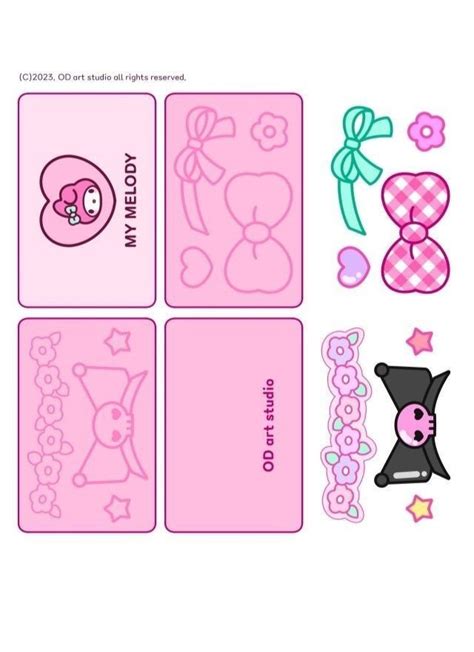 My Melody Pencilcase 23 Hello Kitty Crafts Paper Dolls Diy Paper