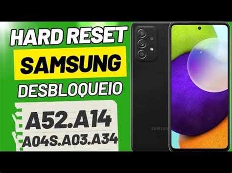 Desbloqueio da Senha Padrão do Samsung A52 A53 Tutorial Hard