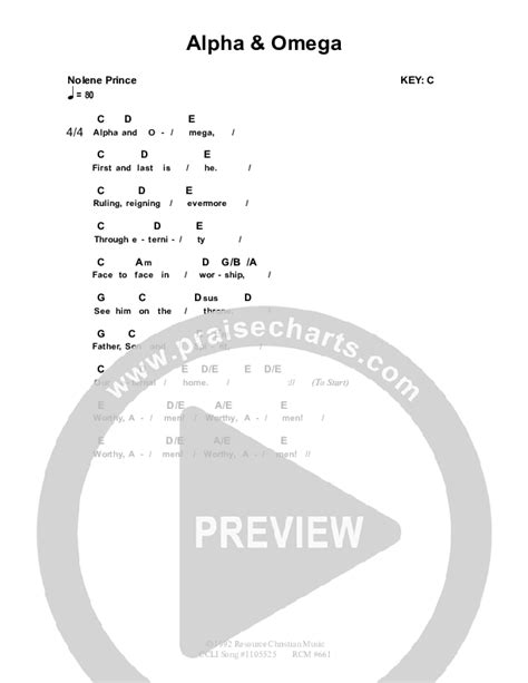 Alpha And Omega Chords PDF (Dennis Prince / Nolene Prince) - PraiseCharts