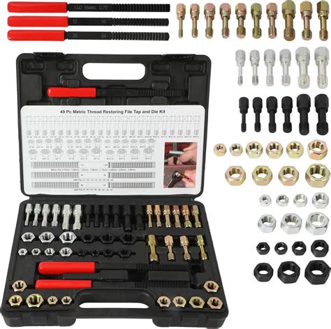 Yuanri Pcs Thread Repair Kit Thread Chaser Set Unf Unc And Metric