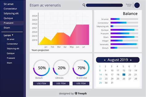 Free Vector | Dashboard user panel template