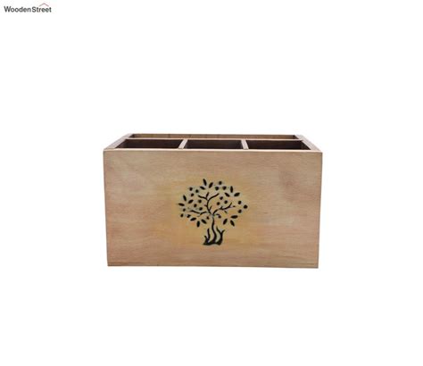 Buy Tree Of Life Sheesham Beech Wood Cutlery Holder At 25 OFF Online