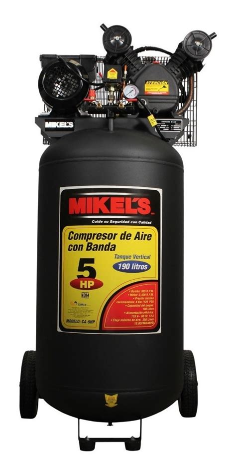 Compresor Aire Vertical 5 Hp 190 Lts Mikels 13 499 00 En Mercado Libre