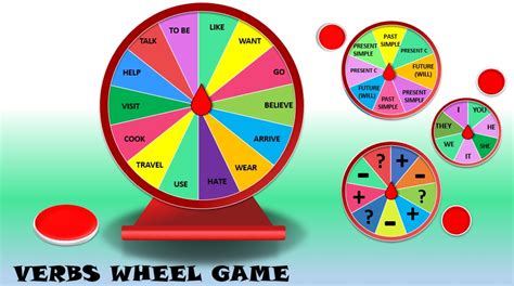 English Is Fun Verbs Wheel Ruleta De Verbos