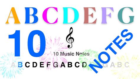 10 Notes New Color Note B Read Music Notes In Treble Clef A B C D