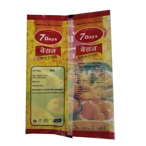 Printed Heat Sealed Readymade Besan Packing Pouch At Rs 380 Kg In New Delhi