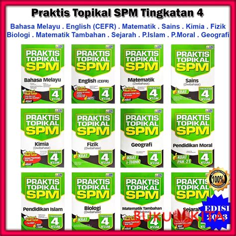 Buku Latihan Praktis Topikal Spm Kssm Tingkatan Edisi B