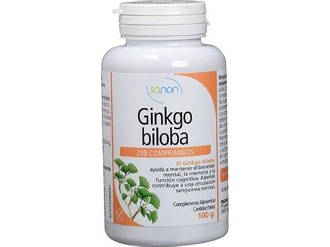 Suplemento Alimentar Sanon Ginkgo Biloba Comprimidos De Mg