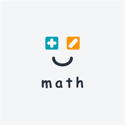 simple math education logo design happy math logo smile math logo