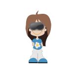 vector clip art   female character  svg