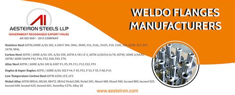 Weldo Flange And Reinforced Nipoflange Manufacturer In India