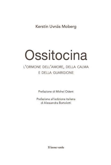 Ossitocina Libro Il Leone Verde Edizioni