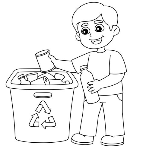 Printable Recycling Coloring Pages Free For Kids And Adults