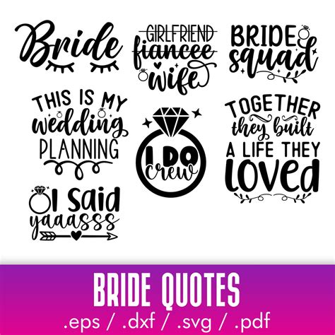 Bride Quote Svg Bride Shapes Bride Svg Cut File Bride Svg File Bride Cut Svg Cricut Bride