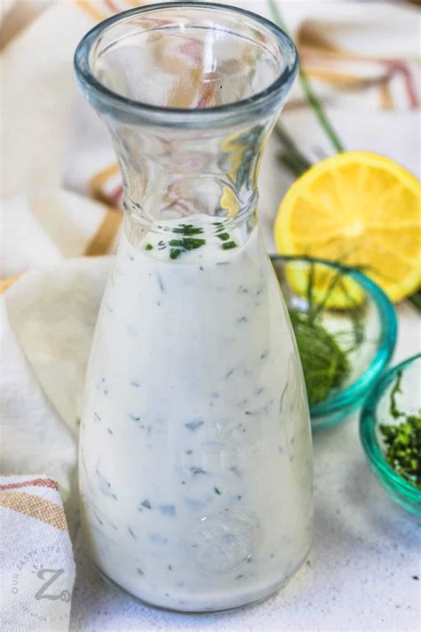 Homemade Ranch Dressing Easy 10 Min Recipe Our Zesty Life