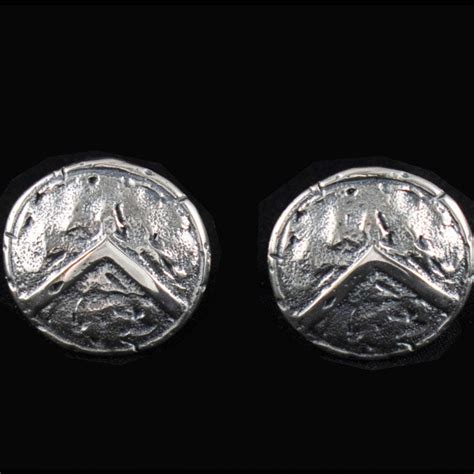 Spartan Shield Silver Cuff link - King Leonidas - Ultimate Warriors - – Talos Artifacts