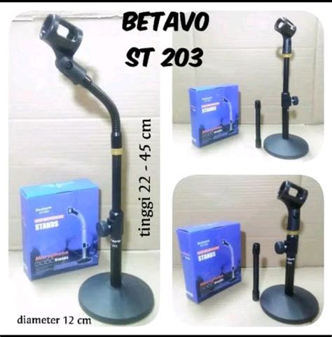 Jual Stand Mic Meja Betavo St Original Table Standding Microphone