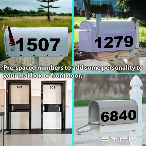 Snapklik Isyfix Black Vinyl Numbers Stickers Inch Self Adhesive