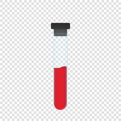 Premium Vector A Vector Tube With Blood On A Transparent Background