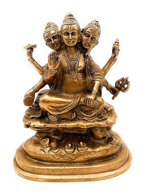 Buy Bhunes Brass Dattatreya Idol Tridev Idols Dattatreya Idol