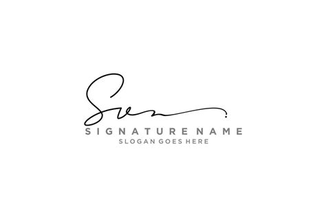 Initial SV Letter Signature Logo Template elegant design logo Sign ...