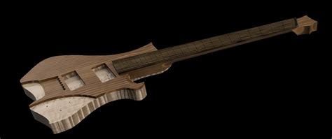 3d Guitar Model Aero 7 String Dxf File Krushinsky Guitar Templates