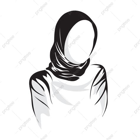 Woman Illustration Clipart Hd Png Hijab Woman Illustration Sketch