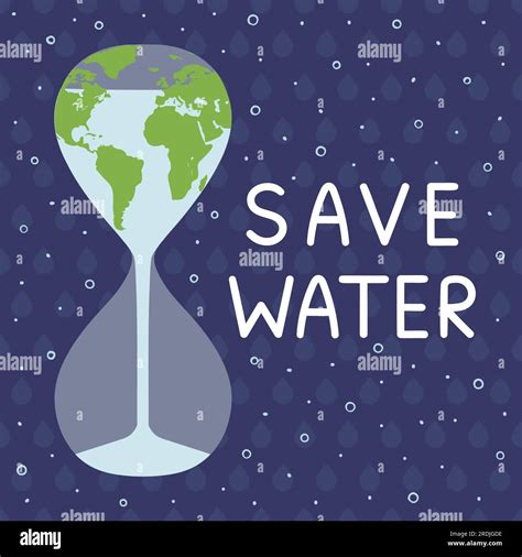 save water posters  quotes premium vector hand drawn typography