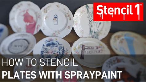 How To Stencil Plates With Spraypaint Youtube