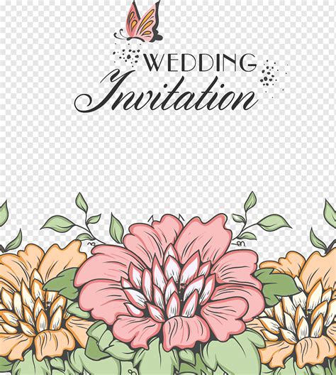 Wedding Invitation Watercolor Floral Background Png PNGWing