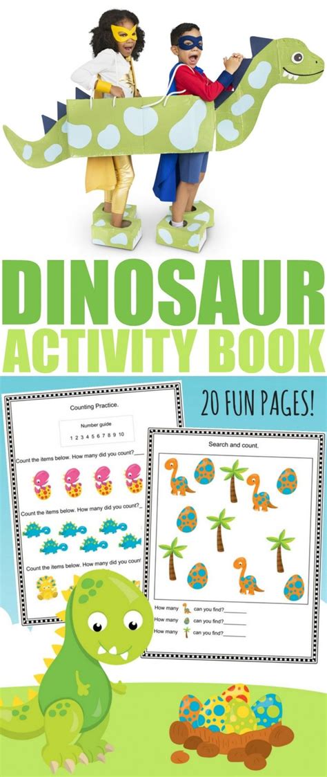 20 Fun Pages of printable dinosaur themed worksheets (for Pre ...