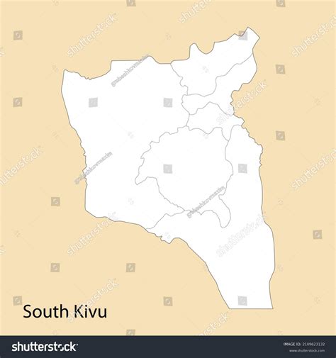 High Quality Map South Kivu Region Stock Vector Royalty Free 2109623132 Shutterstock