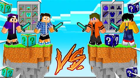 Ilha De Lucky Block Plural Vs Lucky Block Life No Minecraft Em Dupla