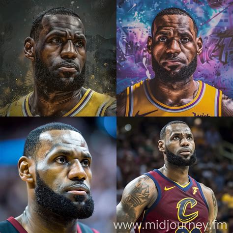 Lebron James Basketball Portrait In Vibrant Colors Journeyart