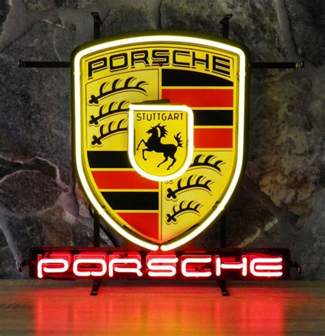 Neon Sign - Porsche 55 x 57cm - Sound Leisure Limited