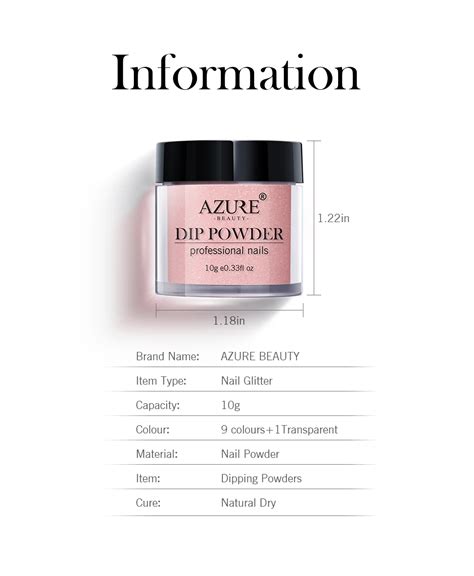 Azure Beauty New Nail Dipping Powder With Dip Base Activator Liquid Gel