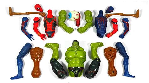 Avengers Toys Assemble Red Spider Vs Blue Spider Man Vs Hulk Smash Vs