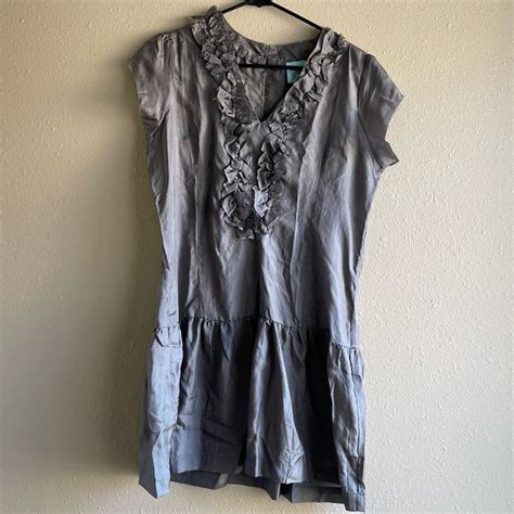 Urban Outfitters UO Kimchi Blue 100 Silk Tunic Mini Dress Mini