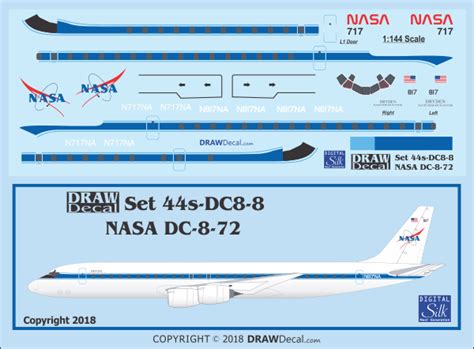 Nasa Dc 8 72 Draw Decal