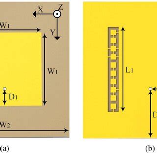 Geometry Of Rectangular Patch Antenna With Proposed Cdgs Dimensions