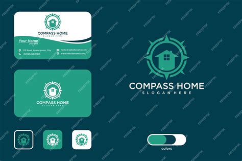 Premium Vector Compass House Logo Design And Business Card