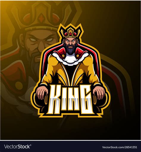 King Mascot Logo Design Royalty Free Vector Image