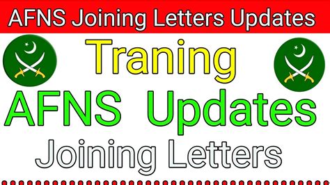 Afns Joining Letter 2022 Updates Afns Training Learnforfuture Youtube