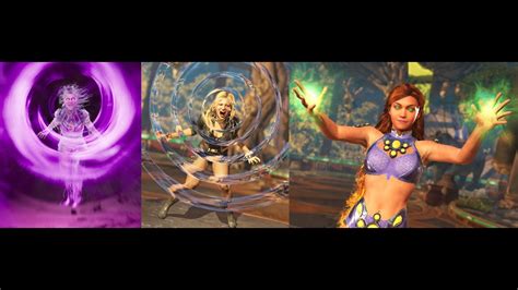 Mk11 Sindel Black Canary Starfire Special Moves Comparison Youtube