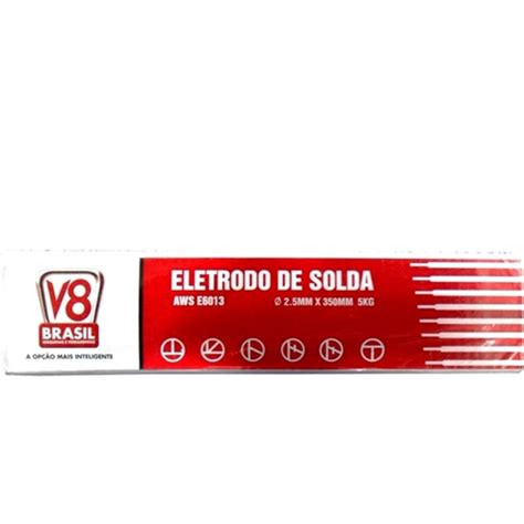 Eletrodo 2 50mm E6013 Uso Geral Caixa 5 Kg V8 Brasil Eletrodo 2