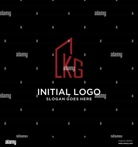 KG initial monogram with building logo design ideas Stock Vector Image ...